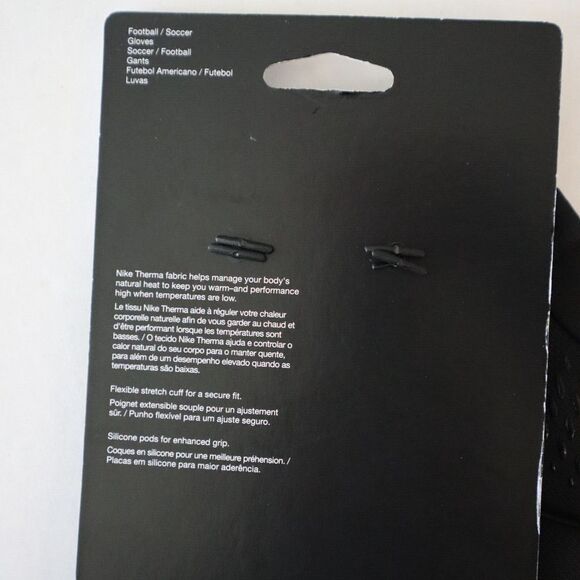 Nike DV3251-010 Unisex Sz M Black Academy FC Barcelona Therma-Fit Soccer Gloves - Picture 4 of 6